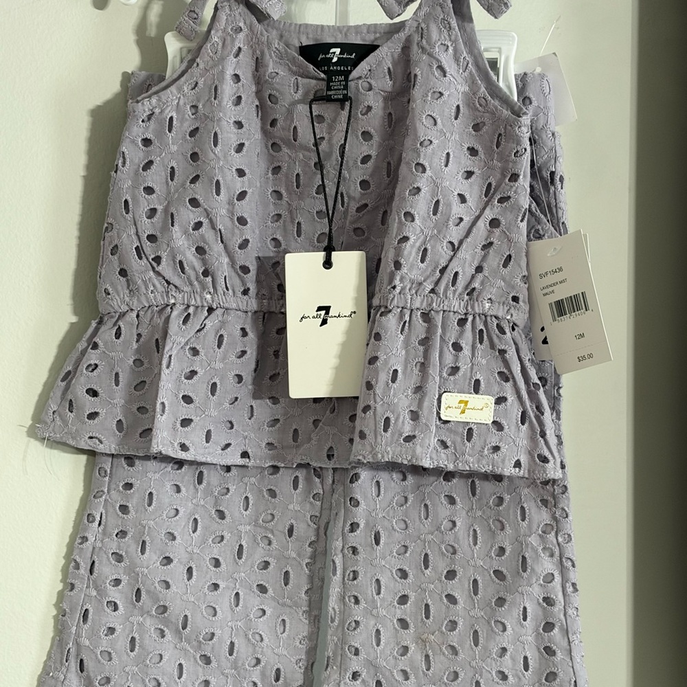 7 for all Mankind Lavender Mist Eyelet 2pc Set